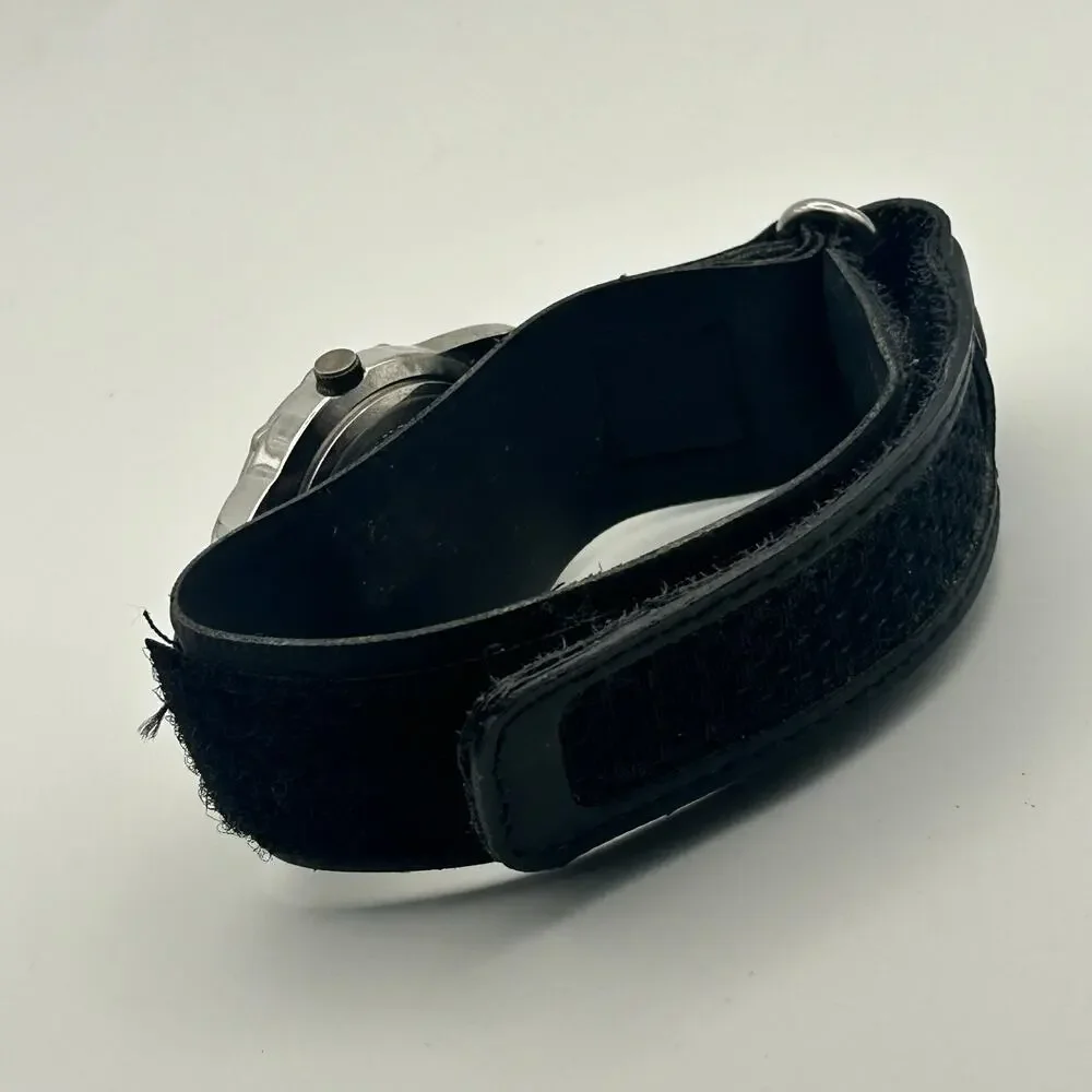 BUM Silver Tone Blue Dial Stainless Steel Watch Working New Battery